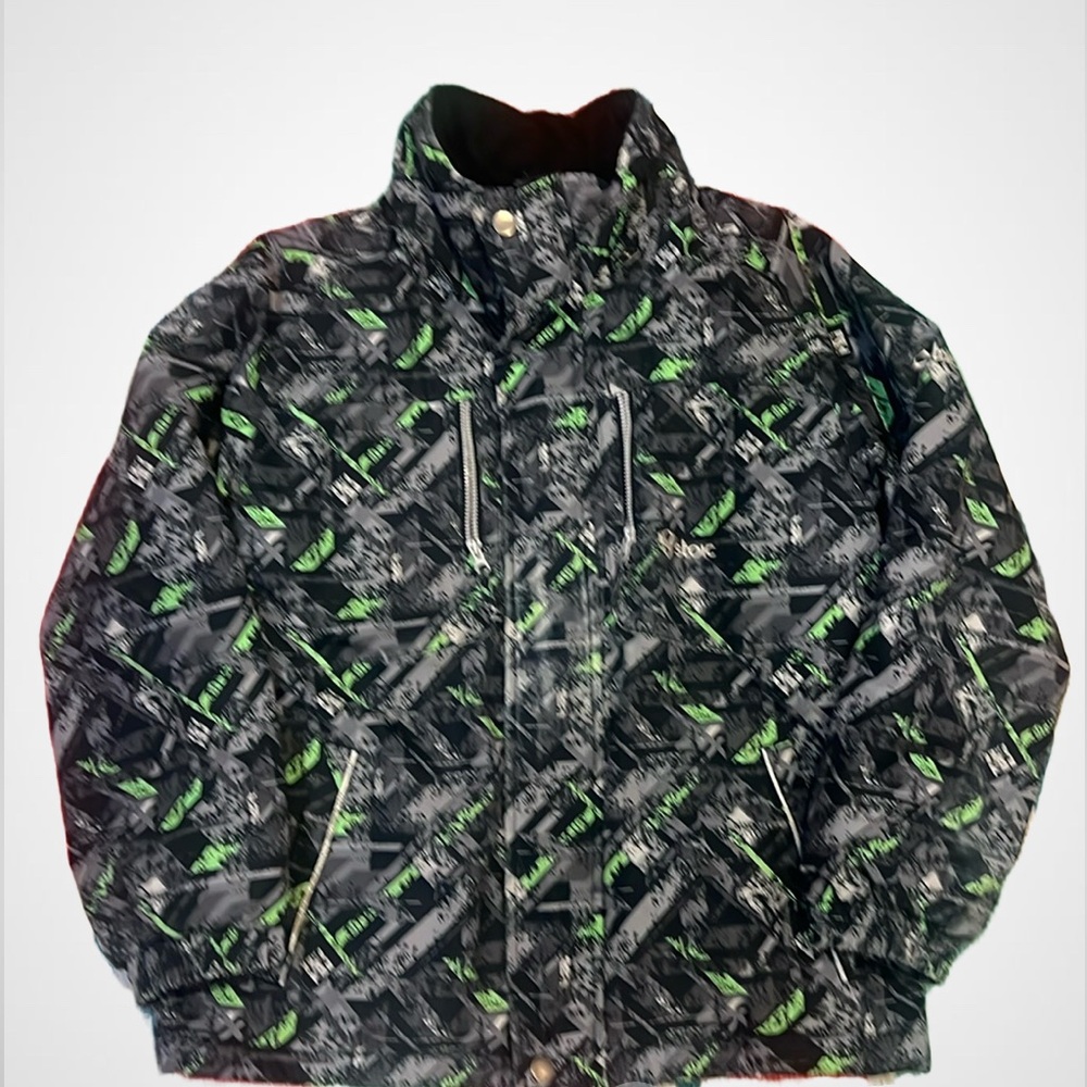 Stoic Geometric Printed Ski Jacket - Boys Sz 10